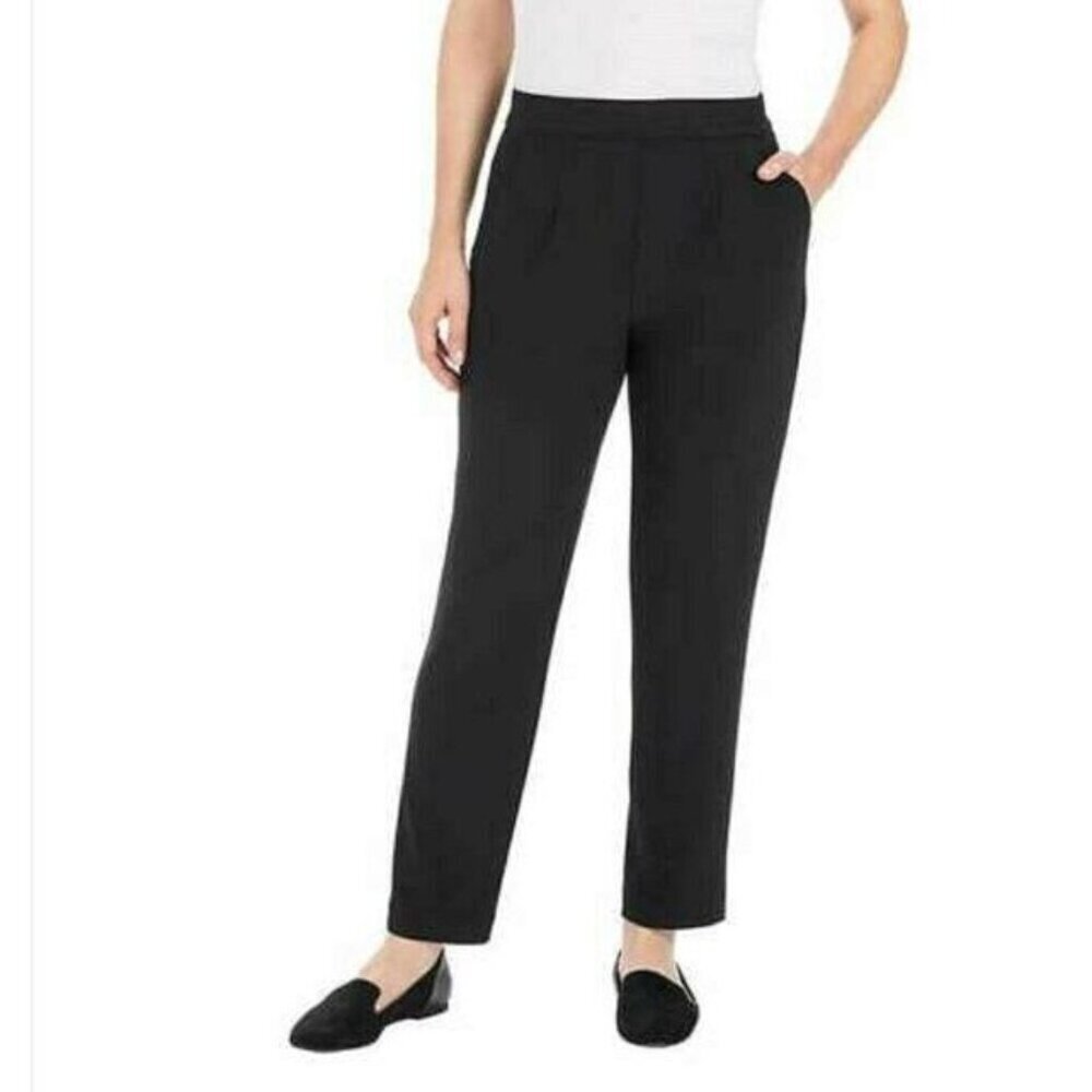 Hilary Radley Black Stretch Pull On Dress Pants M